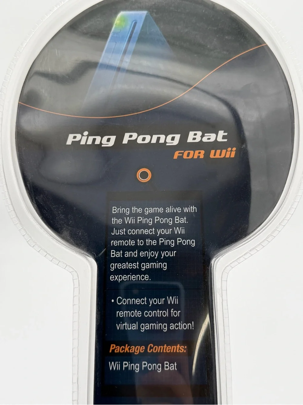 Motion Plus Compatible White Ping Pong Bat for Wii - Red Paddle